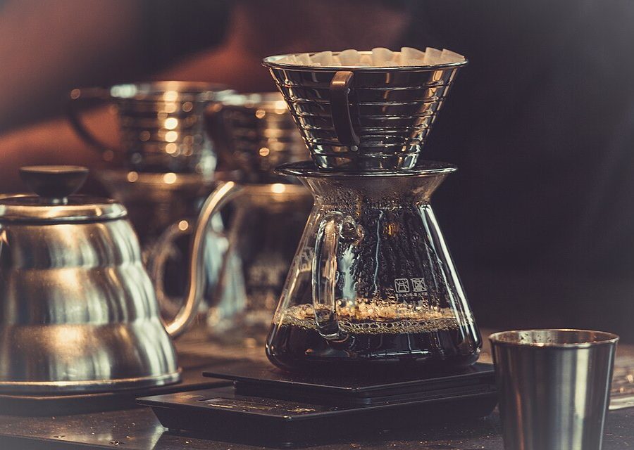 Pour-over brewing setup