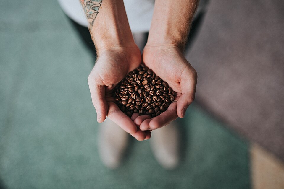 Highwire — roasted beans in hand